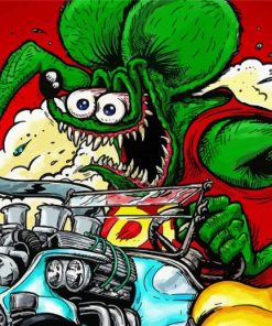 Rat Fink paint by numbers