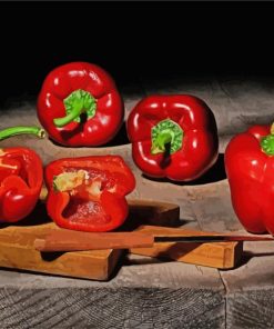 Red Peppers paint by numbers