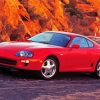 Red Classic Toyota Supra paint by numbers