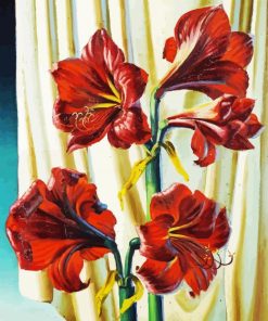 Red Lilies By Vladimir Tretchikoff Paint By Number