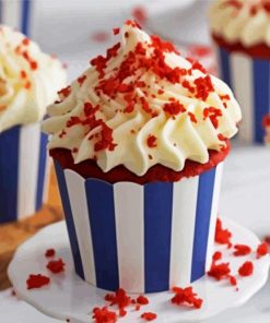 Red Velvet Cupcake paint by numbers