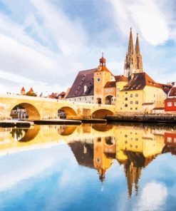 Regensburg Bridge paint by numbers