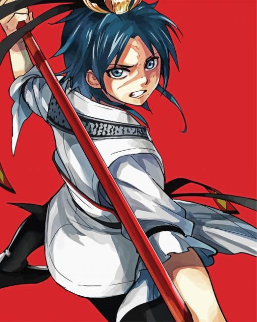 Ren Hakuryuu Magi Anime Paint By Number