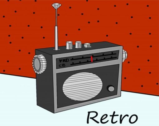 Retro Radio Paint By Number