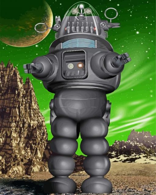 Robby Robot paint by numbers