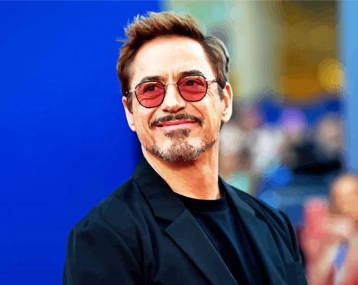 Robert Downey Jr Actor paint by numbers