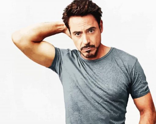 Robert Downey Jr American Actor paint by numbers