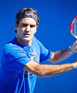 Roger Federer Swiss Tennis Player Paint By Number