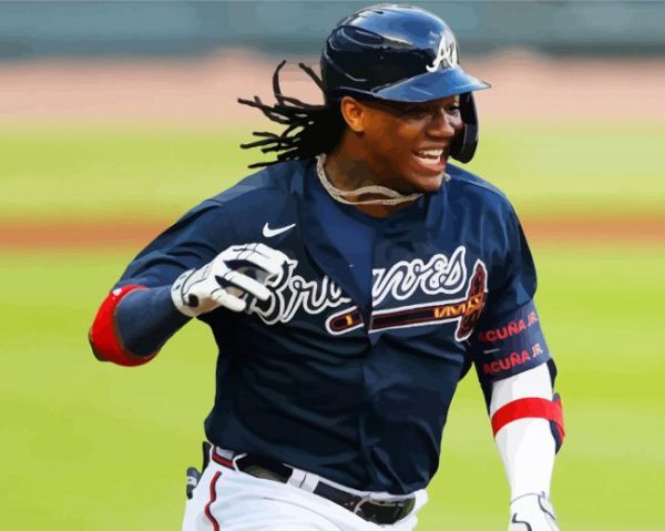 Ronald Acuna JR Atlanta Braves Player paint by numbers
