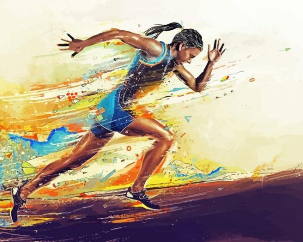 Running Girl Art Paint By Number