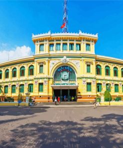 Saigon Central Post Office Vietnam Paint By Number