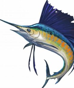 Sailfish paint by numbers