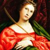 Saint Catherine by Rossetti paint by numbers