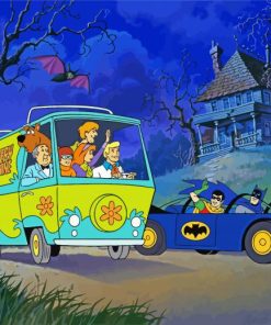 Scooby Doo Mets Batman paint by numbers