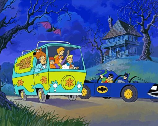 Scooby Doo Mets Batman paint by numbers