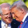 Scott Morrison with Trump paint by numbers