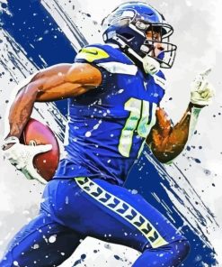 Splatter Seahawks Player Paint By Number