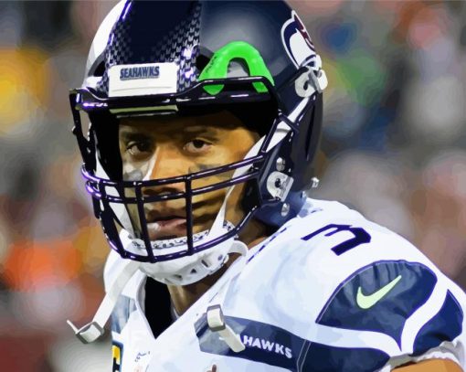 Seahawks Russell Wilson paint by numbers