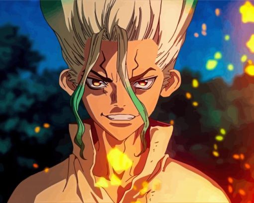 Senku Ishigami Dr Stone paint by numbers