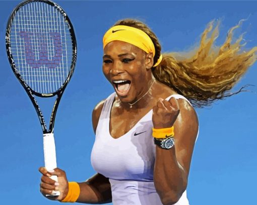 Serena Williams Tennis Player paint by numbers