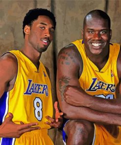 Shaquille O'Neal and Kobe Bryant paint by numbers