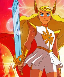 She Ra Superhero paint by numbers