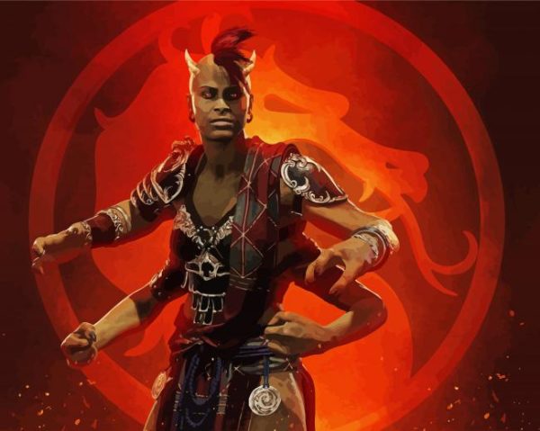 Sheeva Mortal Kombat paint by numbers