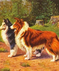 Shelties paint by numbers