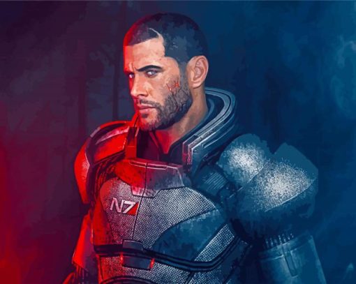 Shepard Mass Effect paint by numbers