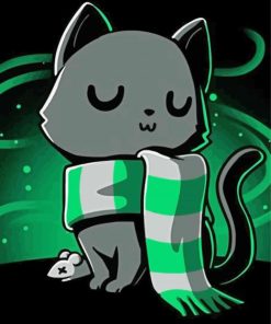 Slytherin Kitty paint by numbers