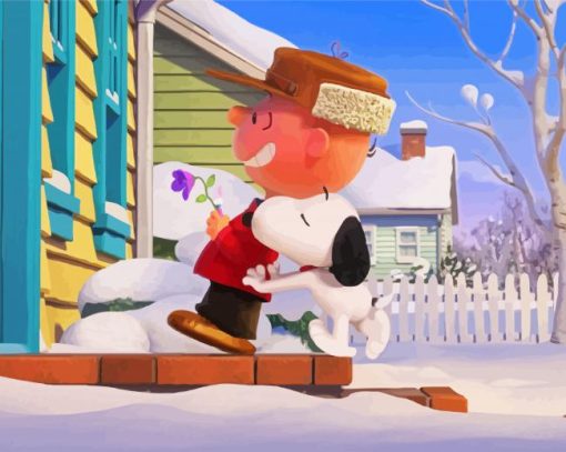 Snoopy and Charlie Peanuts Movie paint by numbers