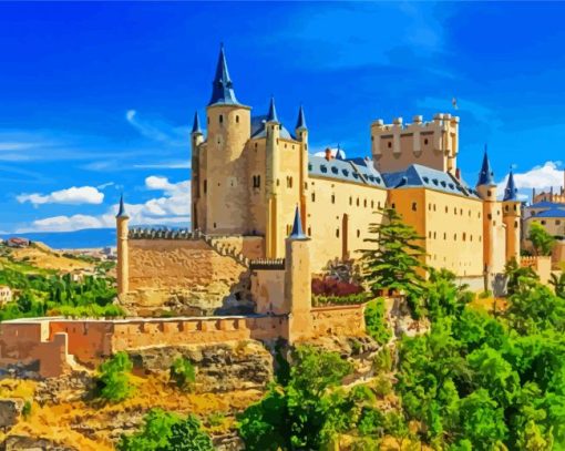 Spain Alcazar De Segovia Paint By Number