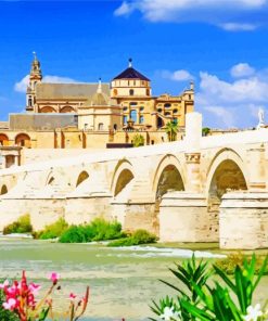 Spain Cordoba Roman Bridge paint by numbers