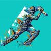 Splash Cricket Player paint by numbers