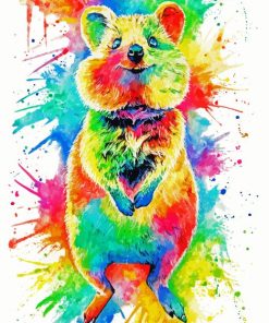 Splatter Quokka paint by numbers