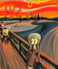 Spongebob SquarePants The Scream Paint By Number