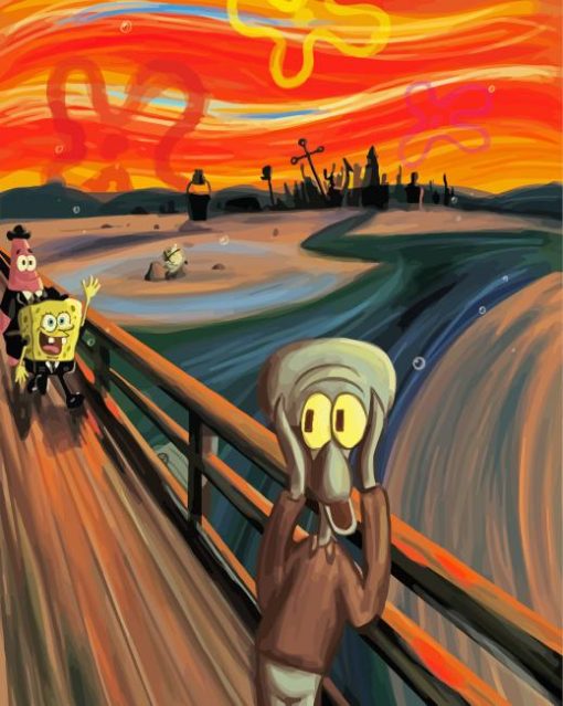 Spongebob SquarePants The Scream Paint By Number