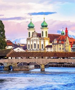 Spreuer Bridge Lucerne paint by numbers