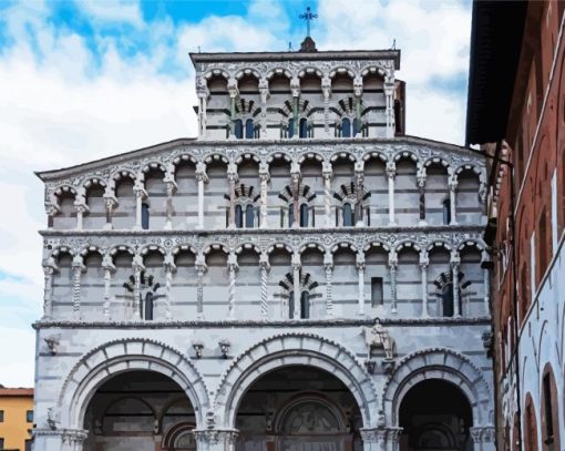 St Martin Cathedral Lucca paint by numbers