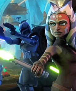 Star Wars Characters Ahsoka paint by numbers