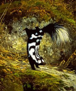 Striped Skunk Animal paint by numbers