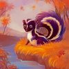 Striped Skunk paint by numbers