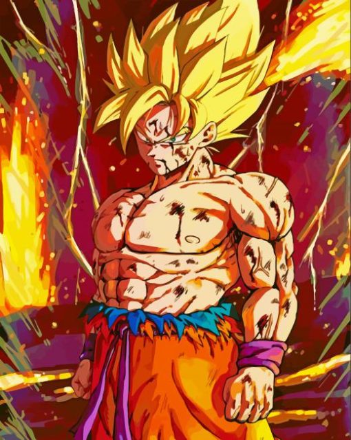 Super Saiyan Dragon Ball Paint By Number