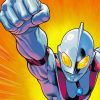 Superhero Ultraman paint by numbers