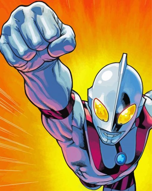 Superhero Ultraman paint by numbers