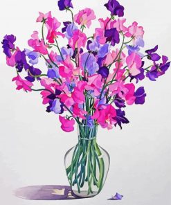 Sweet Pea Illustration paint by numbers