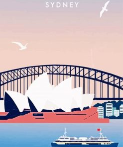 Sydney City Poster paint by numbers