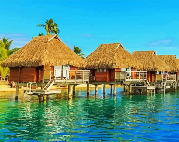 Tahiti French Polynesia paint by numbers