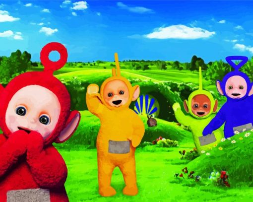 Teletubbies Cartoon Characters Paint By Number