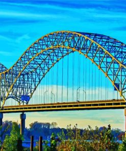 Tennessee Memphis Bridge Paint By Number